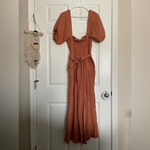 Billabong Women’s Size Medium Terracotta Long Sleeve Jumper Jumpsuit